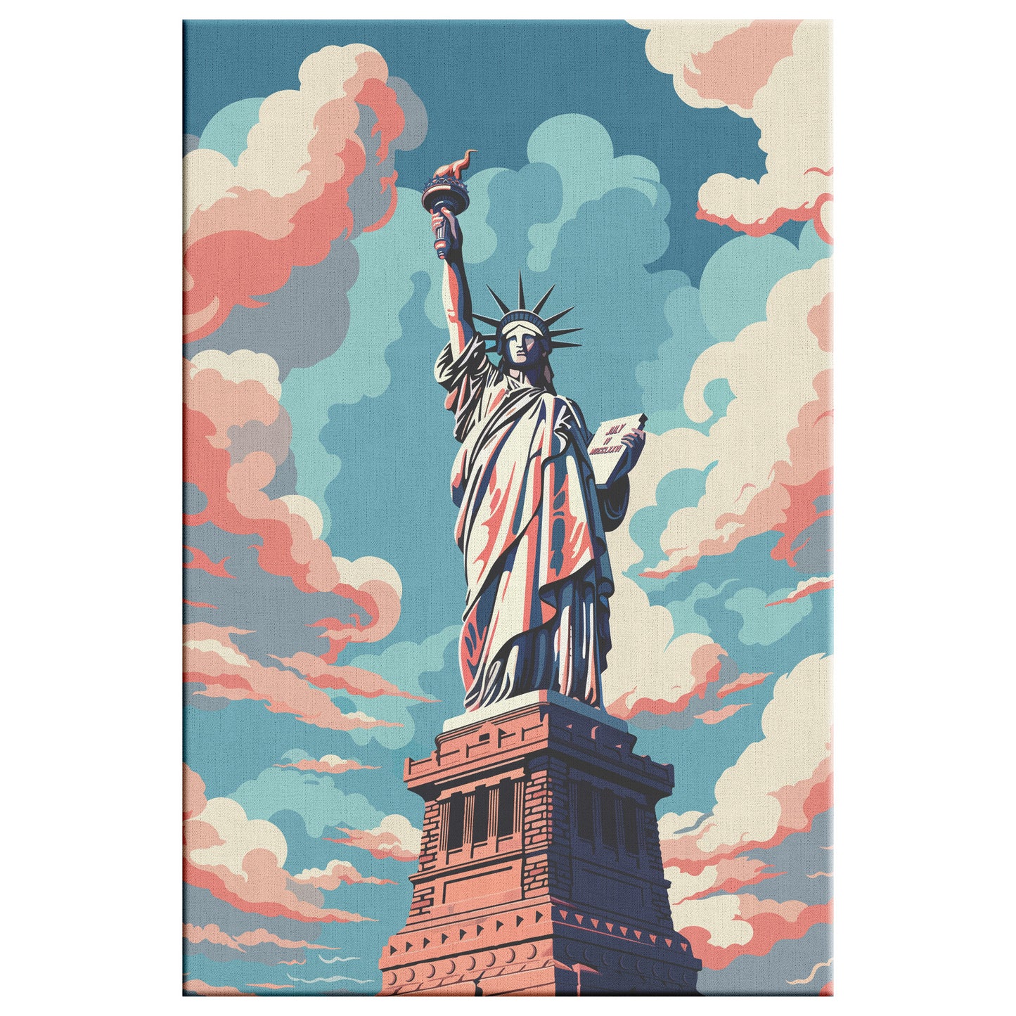 New York City Statue Of Liberty | Rectangle Canvas Wrap | Art Decor